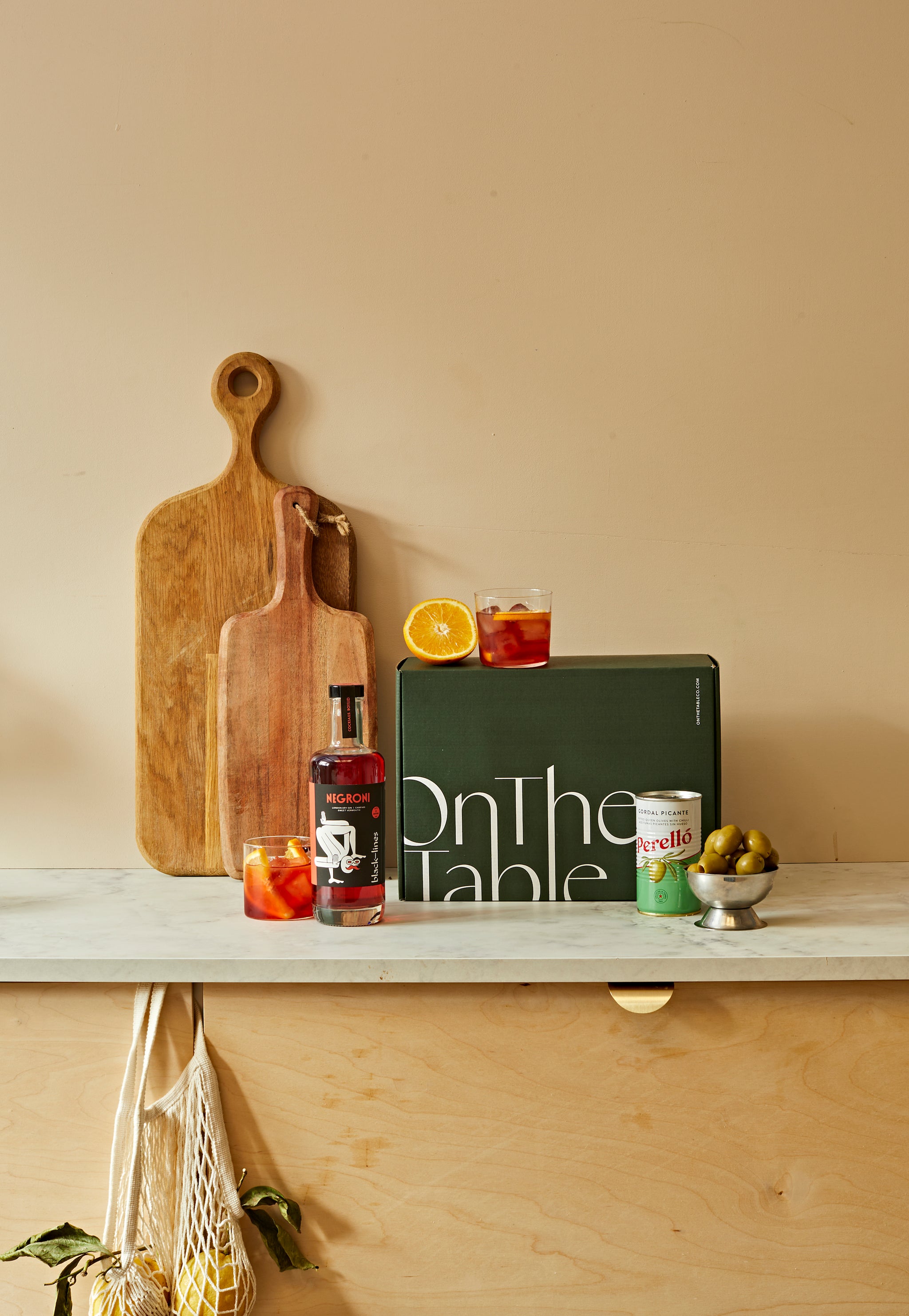 Aperitivo Hour Gift Set | Negroni & Olive Gift Box | On The Table
